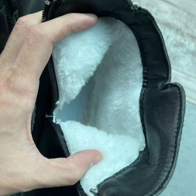 Crytiva - Damen Winterstiefel mit Schnalle und bequemem Reißverschluss