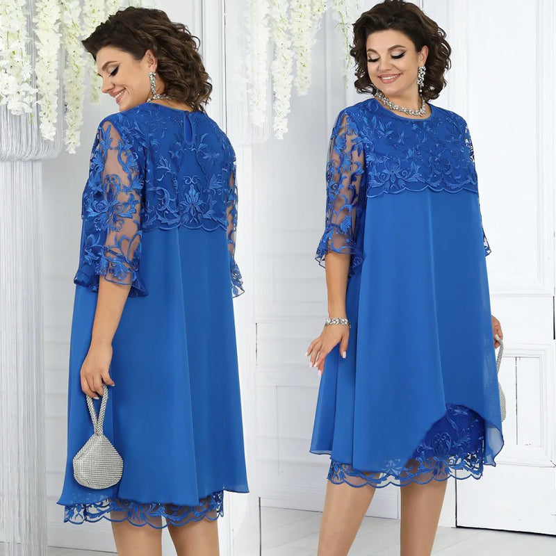 Brittany | Midikleid aus Spitze für Damen mit weiter Passform