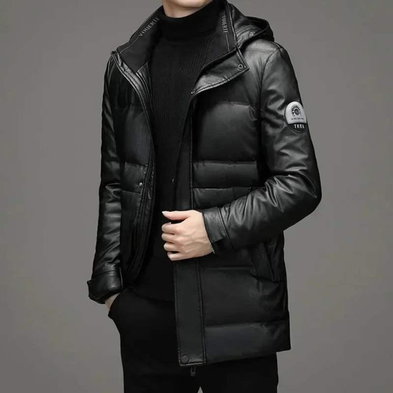 Daunhex - Daunenjacke Herren Winddicht Wasserabweisend Winterjacke Kapuze