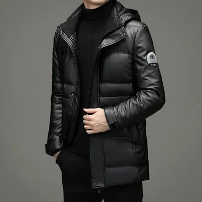 Daunhex - Daunenjacke Herren Winddicht Wasserabweisend Winterjacke Kapuze