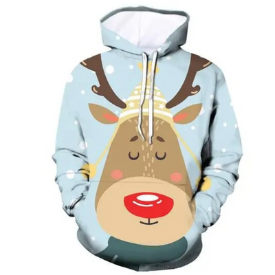 Glitzro - Weihnachtspullover für Damen, Strickpullover mit lustigem Rentier-Design