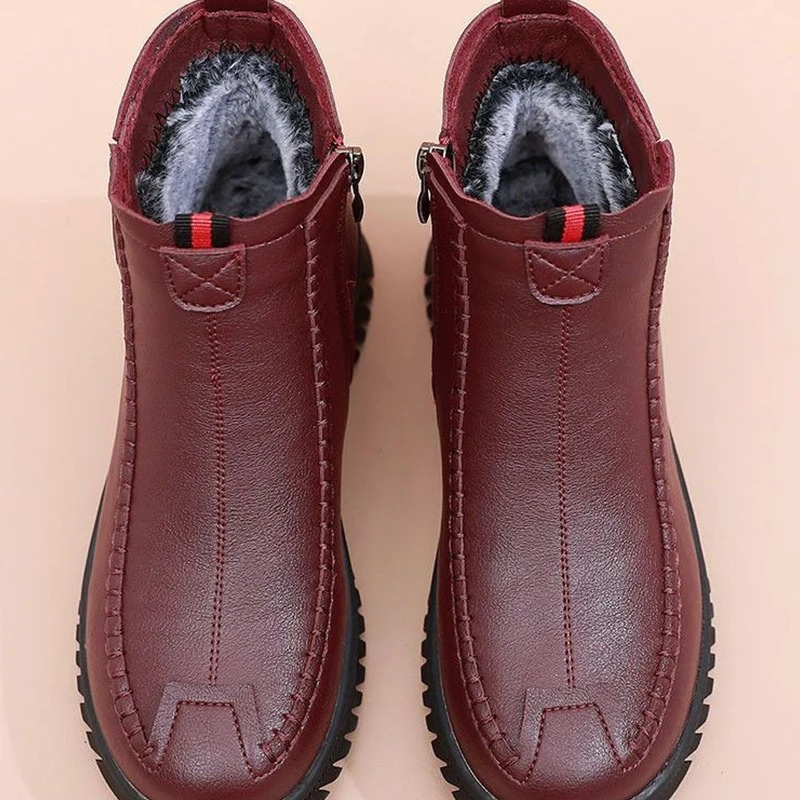 Luxonia - Damen Winterstiefel mit Plüschfutter und rutschfester Laufsohle