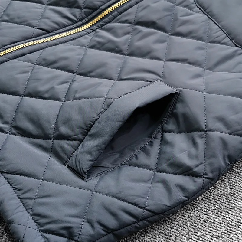 Paviton - Gewattierte Jacke Herren mit Cordkragen und kariertem Innenfutter