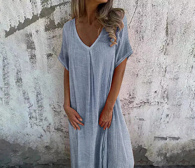 Mazikeen | Leichtes Maxikleid mit V-Ausschnitt für Damen