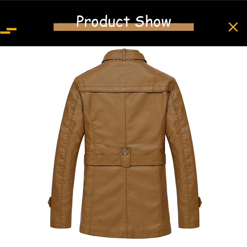 Nordrev - Lederjacke Herren mit Futter, Warme Winterjacke aus Echtleder