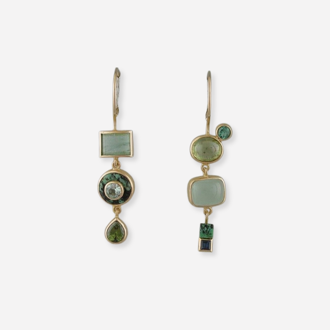 Kaila | Vintage grüne Ohrringe