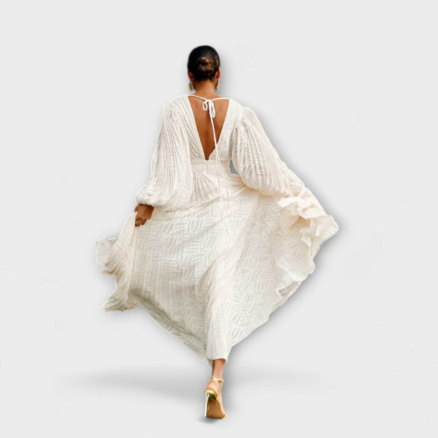 Elsa - Creme Maxi-Kleid von Allegory