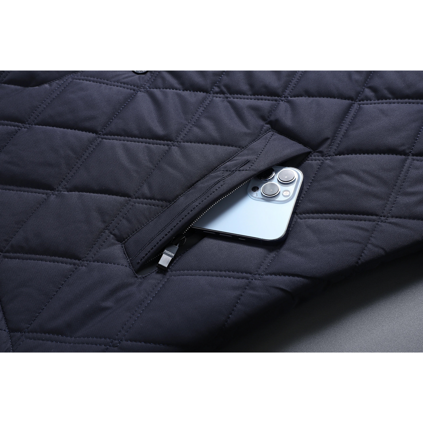 Cranvil - Gewattierte Jacke Herren mit Knopfleiste und klassischem Kragen