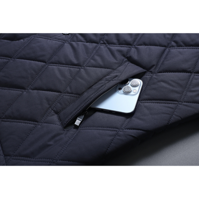 Cranvil - Gewattierte Jacke Herren mit Knopfleiste und klassischem Kragen