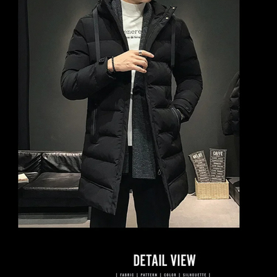 Warmtex - Langer Wintermantel Herren Winddicht Wasserdicht Mit Kapuze Gefüttert