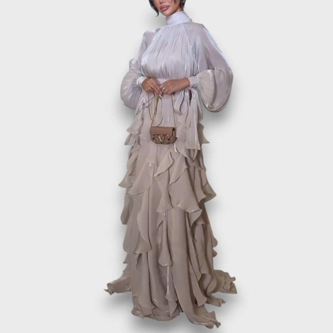 Valette – Fliessendes Maxikleid mit Volantdrama