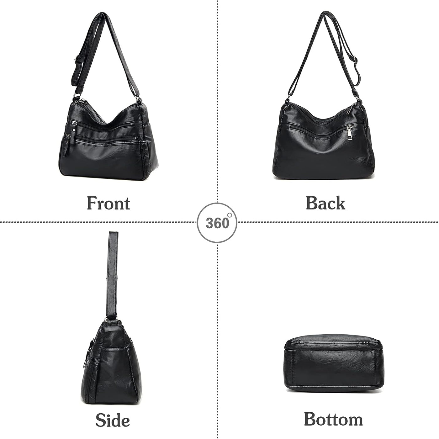 Lila |  Elegante und sichere Anti-Diebstahl Crossbody Organizer Tasche