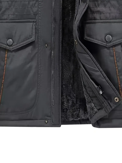 Herren Wintermantel mit Fleecefutter – Perfekt für eisige Temperaturen