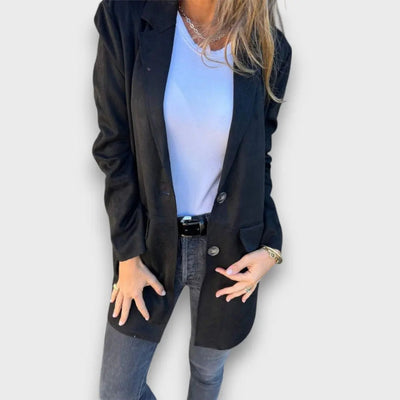 Eloise – Weicher Blazer-Cardigan in Camel