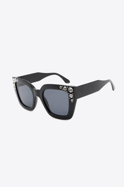 Strass-Sonnenbrille aus Polycarbonat