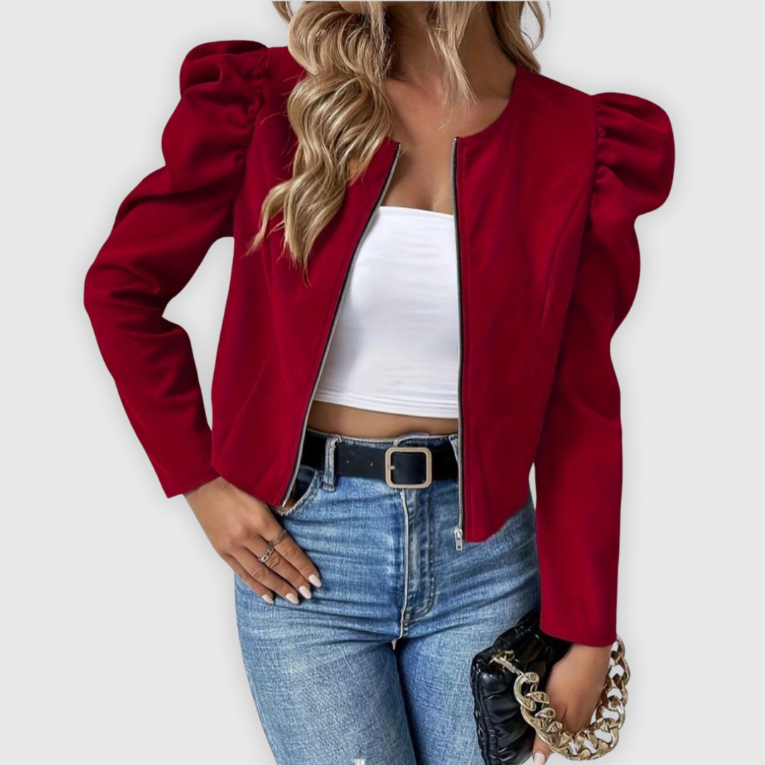 Licia | Kurzjacke in Premium-Optik