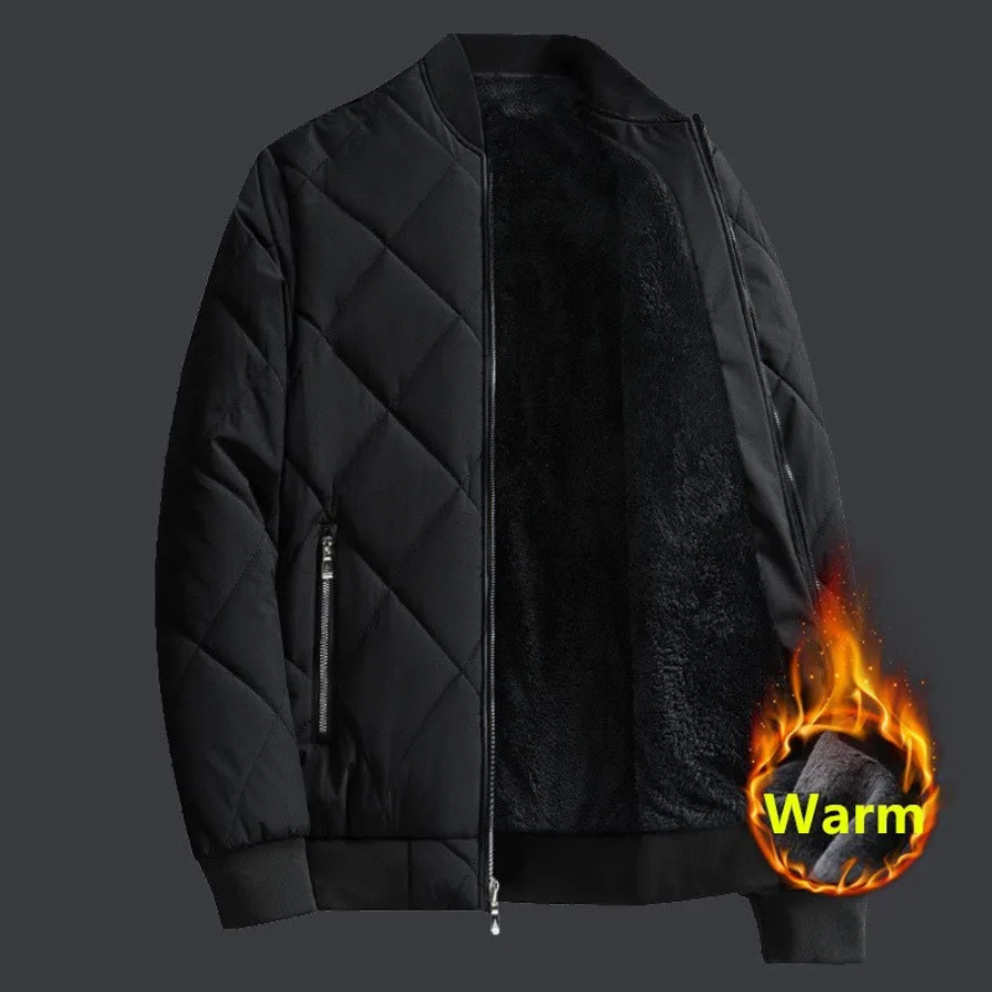 Brovian - Gewattierte Jacke Herren mit warmem Fleecefutter und Reißverschluss
