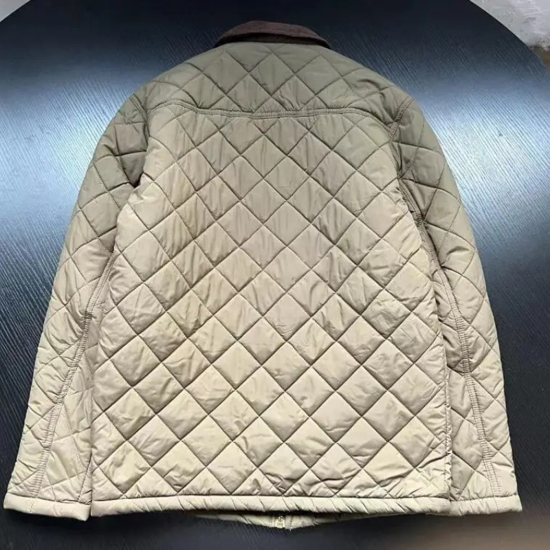 Olmavar - Gewattierte Jacke Herren mit Cordkragen und Brusttaschen