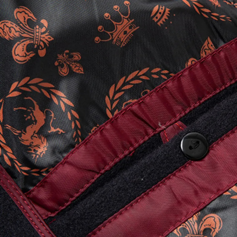 Nordher - Langer Mantel Herren Eleganter Wollmantel Mit Fleece-Innenfutter