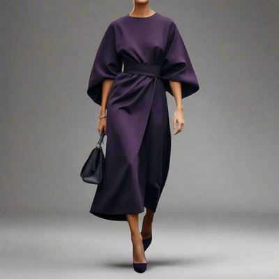 Veronike | Elegantes Kleid mit Laternenärmeln und Gürtel