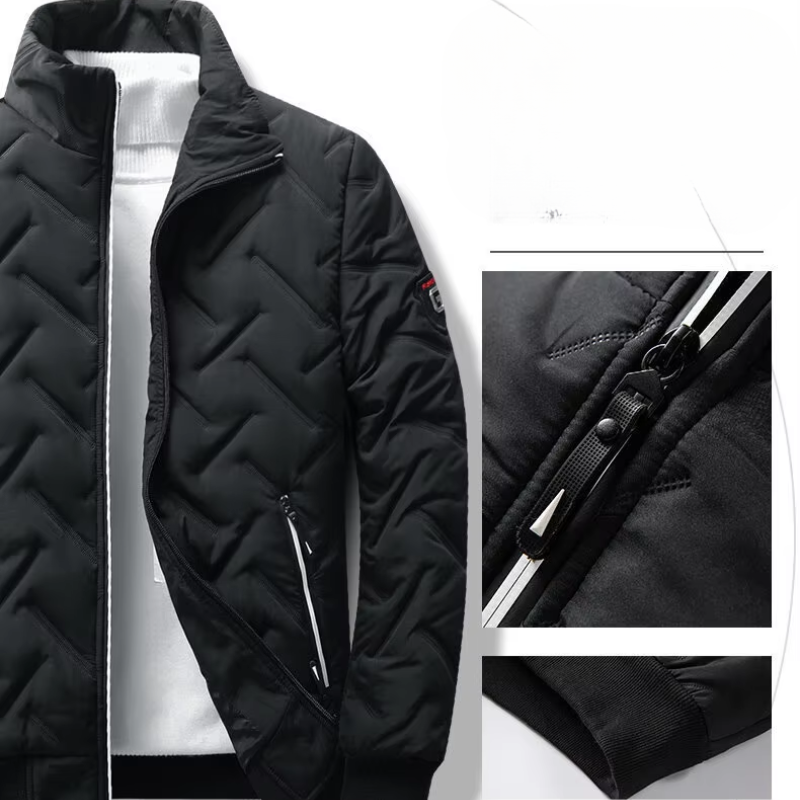 Windbar - Pufferjacke Herren Mit Kapuze Leicht Gefüttert Winterjacke