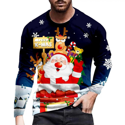 Warmmas - Weihnachtspullover mit Weihnachtsmann-Motiv – Festlich & Bequem