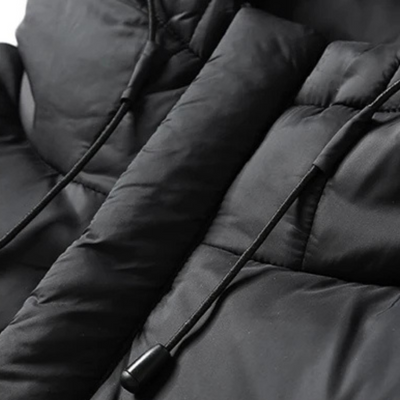 Daunenix - Daunenjacke Herren Lang Warm Gefüttert Mit Kapuze Wintermantel