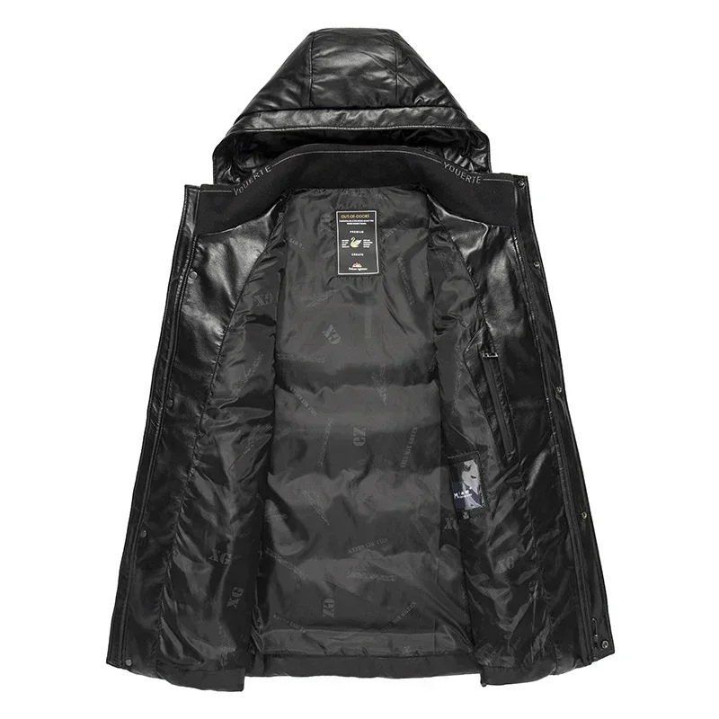 Daunhex - Daunenjacke Herren Winddicht Wasserabweisend Winterjacke Kapuze