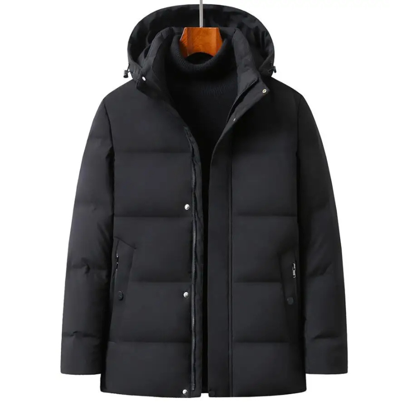 Polarnx - Daunenjacke Herren Warm Gefüttert Winterjacke Mit Kapuze Winddicht