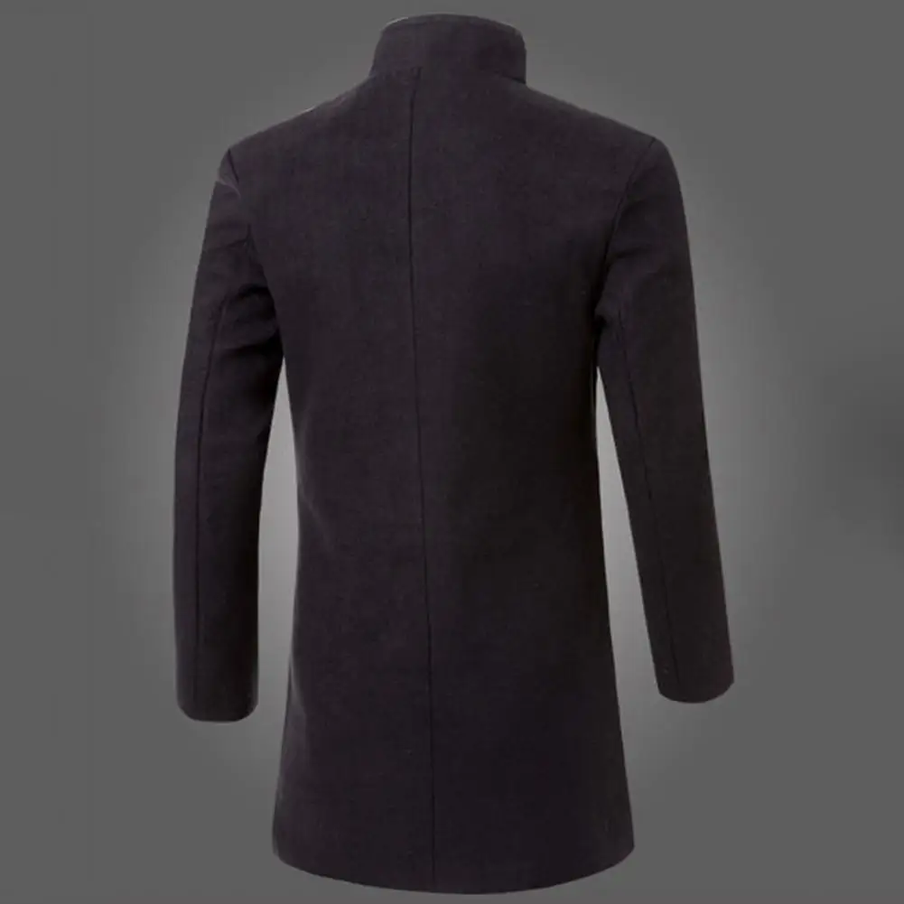 Mantrel - Langer Mantel Herren Eleganter Wintermantel Gefüttert Mit Brusttasche