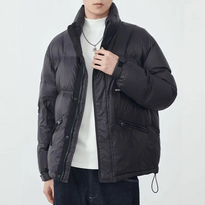 Grauarm - Daunenjacke Herren Lang Warm Gefüttert Wintermantel Mit Kapuze