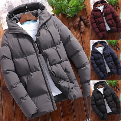 Jackend - Pufferjacke Herren Mit Fleecefutter Warm Gefüttert Winterjacke