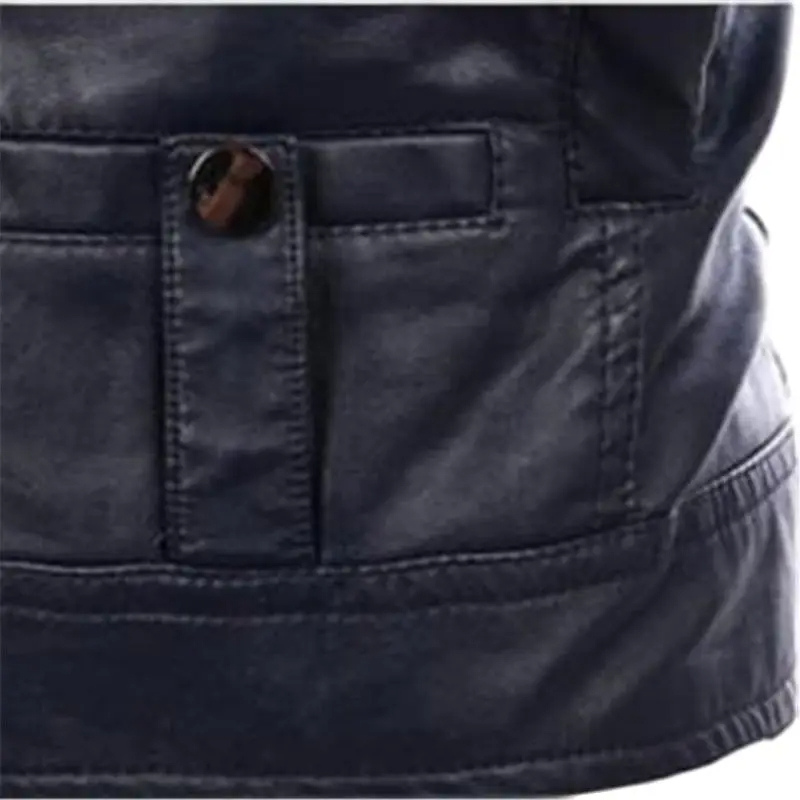 Voltren - Lederjacke Herren, Robuste Echtlederjacke mit Reißverschluss und Taschen