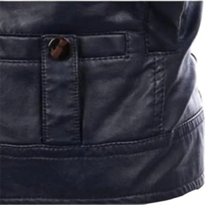 Voltren - Lederjacke Herren, Robuste Echtlederjacke mit Reißverschluss und Taschen