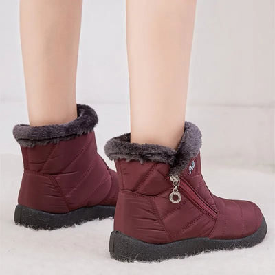 Stivola - Damen Winterstiefel wasserdicht mit Fellfutter und Reißverschluss