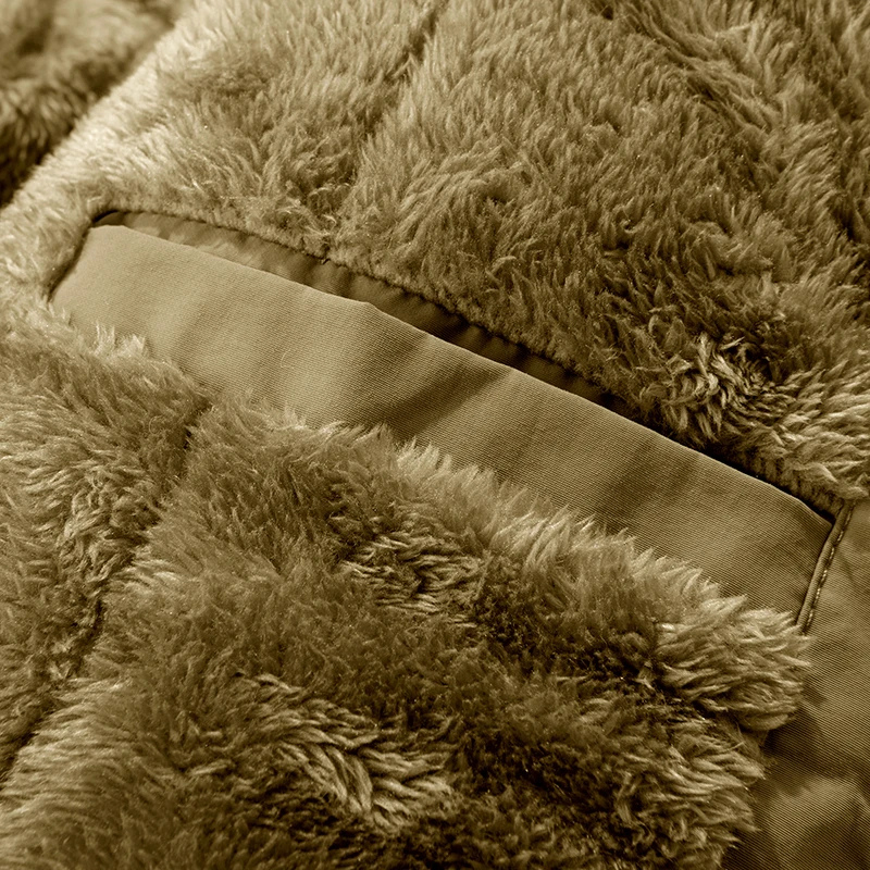 Mantzen - Wintermantel Männer, Strapazierfähige Jacke mit Reißverschlusstaschen