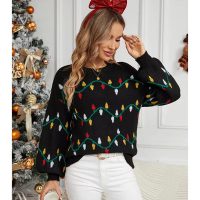 Kuschep - Weihnachtspullover – Festlich, Bequem, Mit Weihnachtsbaum-Motiv