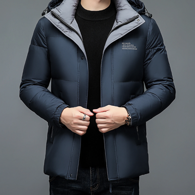 Arktjak - Daunenjacke Herren Leichte Winterjacke Mit Stehkragen und Taschen
