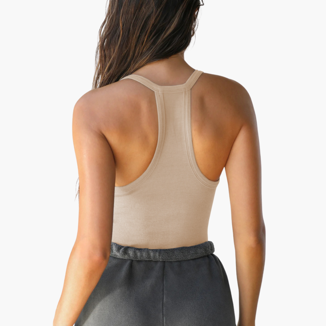 Ärmelloses Top für Damen - Blusentop mit V-Ausschnitt