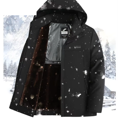 Altwind - Langer Wintermantel Herren Winddicht Wasserdicht Warm Gefüttert