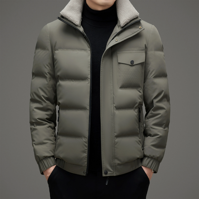 Sturmdk - Daunenjacke Herren Warm Gefüttert Winterjacke Mit Kapuze und Taschen