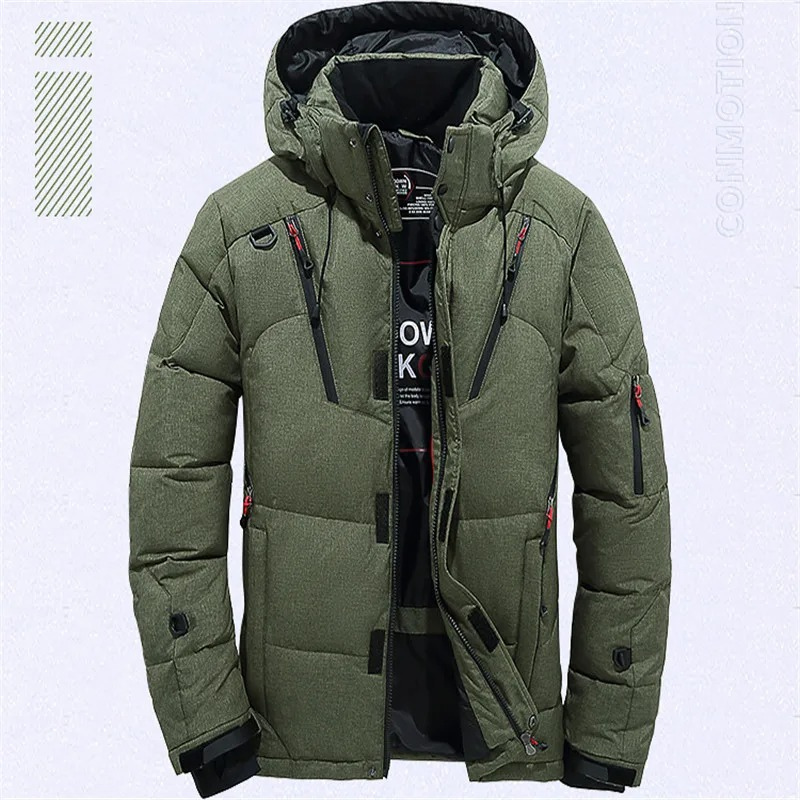 Trageman - Pufferjacke Herren Winterjacke Warm Gefüttert Outdoorjacke Kapuze
