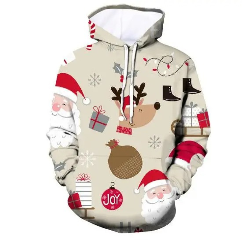 Glitzro - Weihnachtspullover für Damen, Strickpullover mit lustigem Rentier-Design