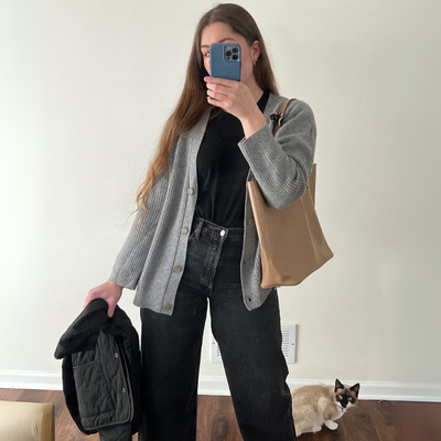 Strickjacke Damen Oversize Gerippt | Locker Lang