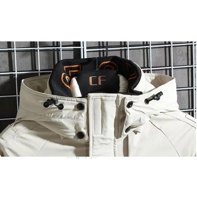 Starkon - Langer Wintermantel Herren Daunenmantel Dick Gefüttert Mit Kapuze