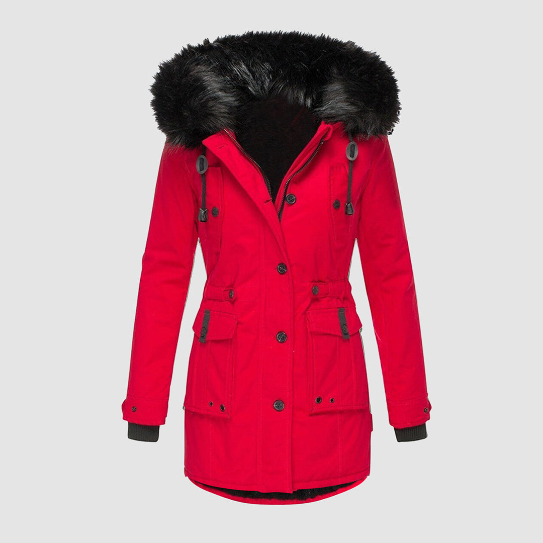 Winterparka mit Knöpfen für Damen