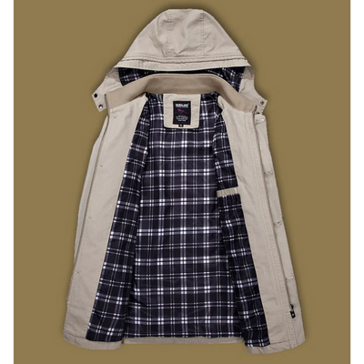 Waldorn - Parka Winterjacke Herren – Lang, Warm Gefüttert, Mit Kapuze