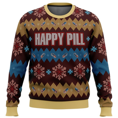 Feierde - Weihnachtspullover für Damen, Strickpullover mit festlichem Schlitten-Motiv