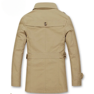 Herrlux - Langer Mantel Herren Winterjacke Gefüttert Mit Abnehmbarer Innenweste