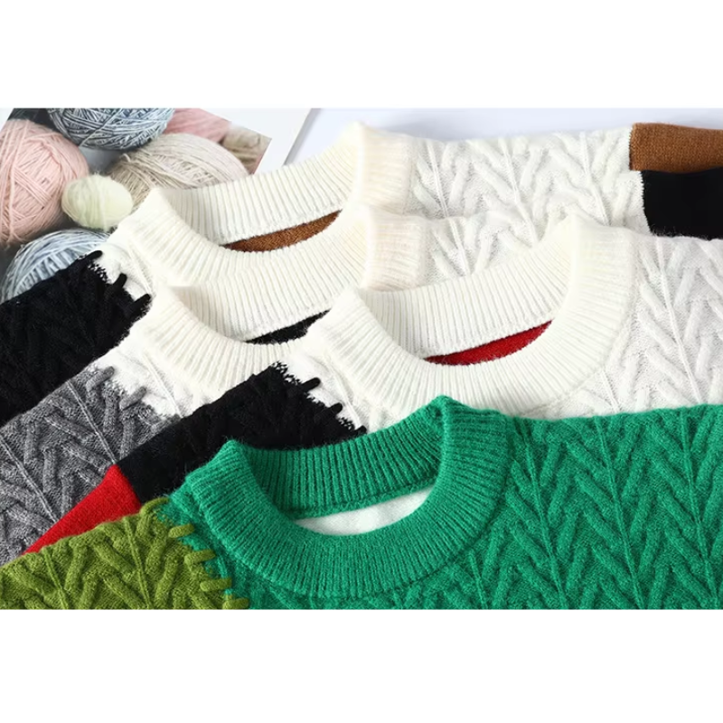 Schneew - Weihnachtspullover – Festlich, Bequem, Rundhals, Winterpullover